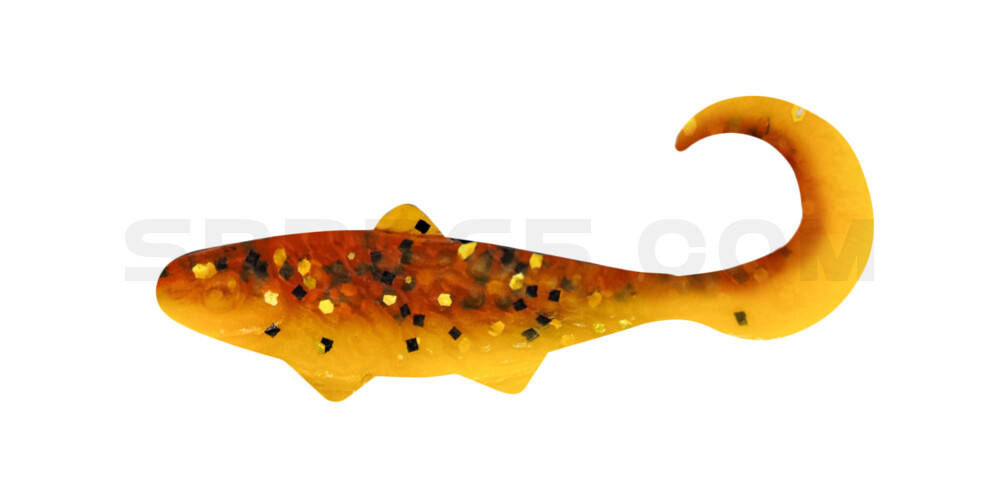 Banjo Twister 2" (ca. 5,0 cm) gelb / motoroil Glitter