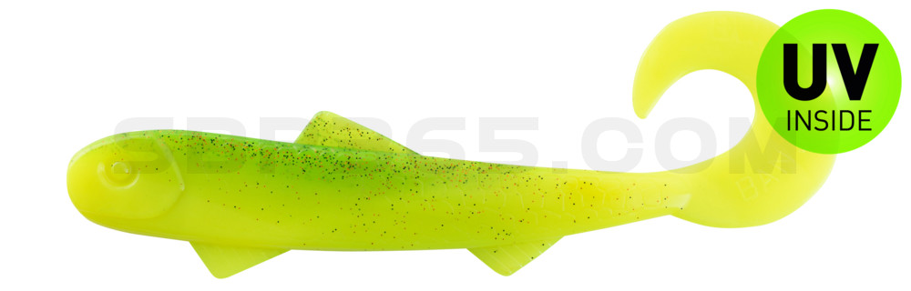 Banjo Twister 9" (ca. 23,0 cm) fluogelb  / grün-Glitter