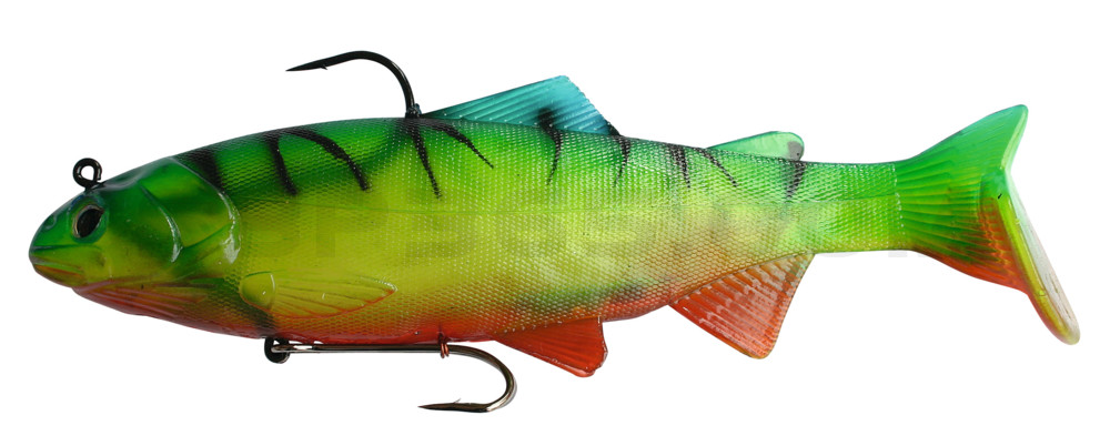 Bass Harasser  10" (ca. 25cm) Fire Tiger slow im Hartschalenblister