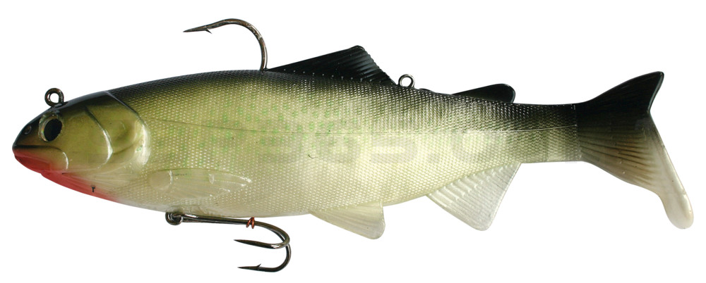 Bass Harasser 6" (ca. 15cm) Hitch, Kehle rot im Hartschalenblister