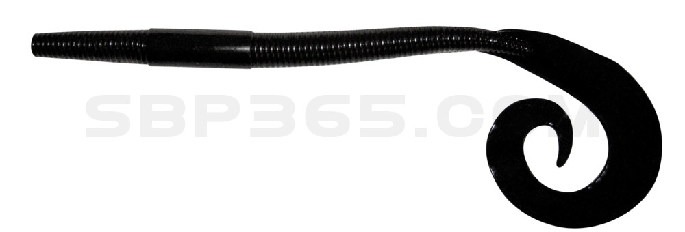 Big Curl Tail Worm 6" (ca. 13,5 cm) Black