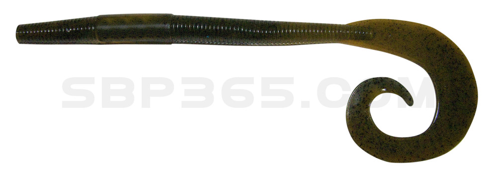 Big Curl Tail Worm 6" (ca. 13,5 cm) Green Pumkin