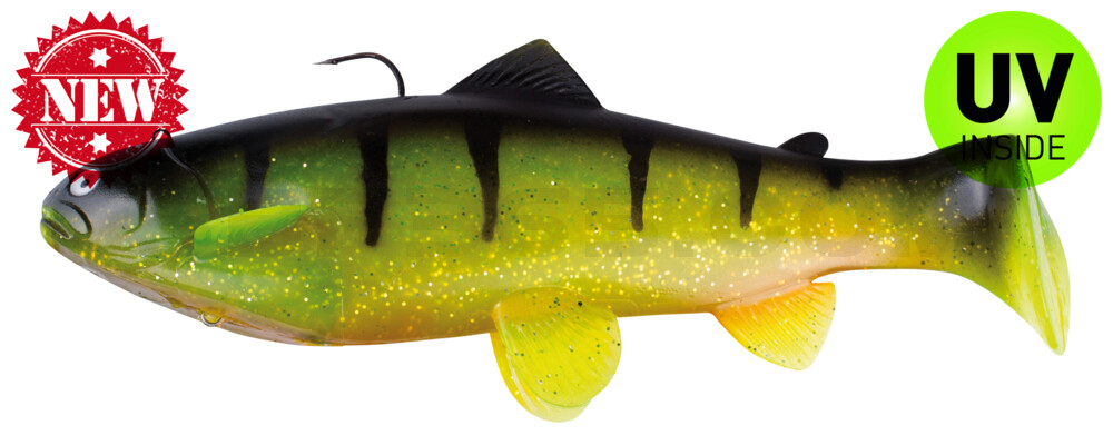 Castaic-Swim-Bait-Trout- 8" (20cm) sinking im Hartschalenblister Reno Perch Orange