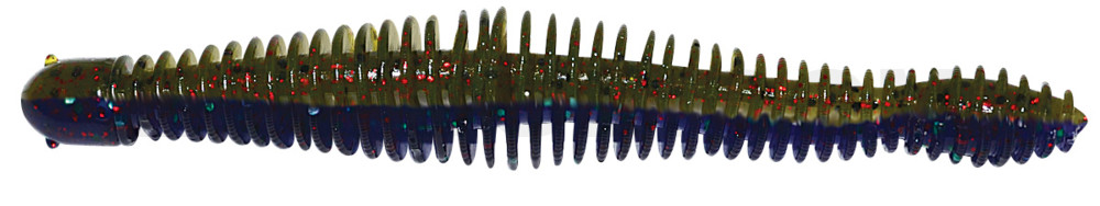 Coontail Ringer Worm 4,75" (ca. 11,5 cm) im Zip Bag Watermelon Red Flake/Junebug