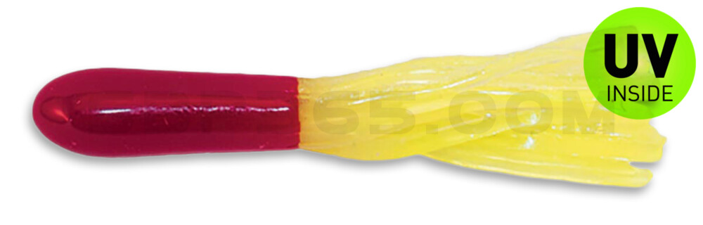 Crappie Tube 1.75" (ca. 4,5 cm) im Zip Bag Red/Chartreuse