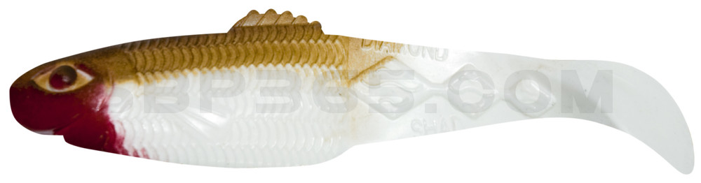 Diamond-Shad 2,5" (ca. 7,0 cm) reinweiss / braun