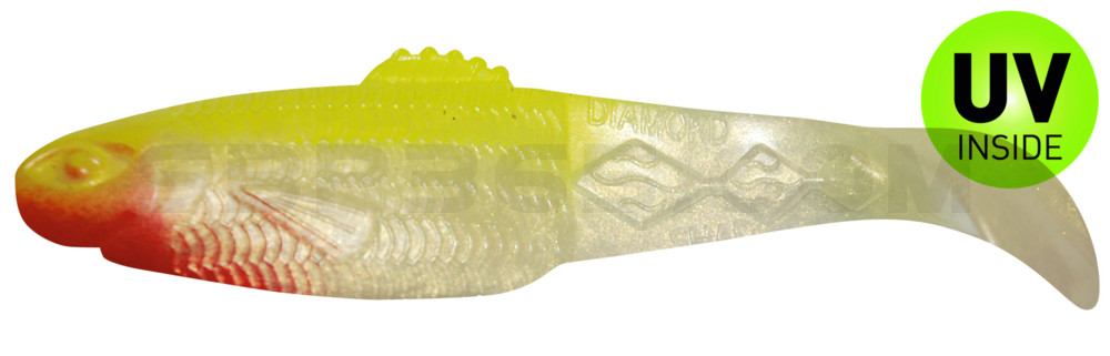 Diamond Shad 3,5" (ca. 10,0 cm) goldperl / fluogelb