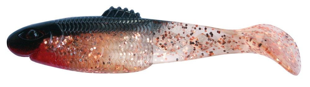 Diamond Shad 3,5" (ca. 10,0 cm) klar kupfer glitter / schwarz