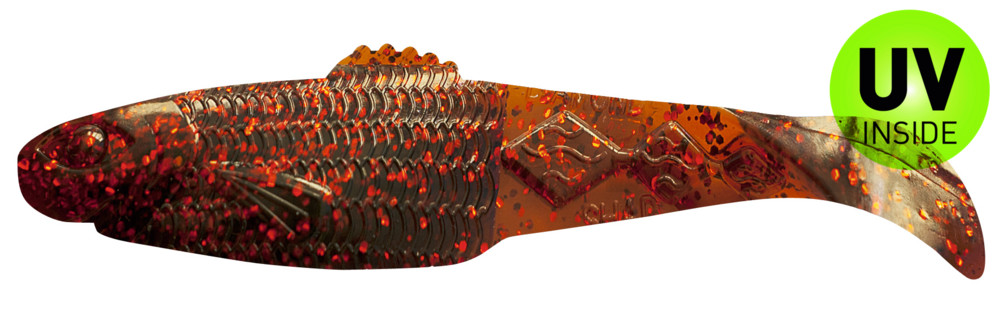 Diamond Shad 5" (ca. 13,5 cm) motoroil-rot-Glitter