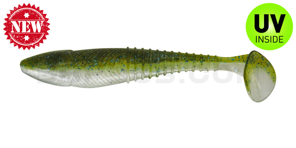 Finesse Swimmer 3,4"  (ca. 8,5 cm) im Hartschalenblister Smallie Magic