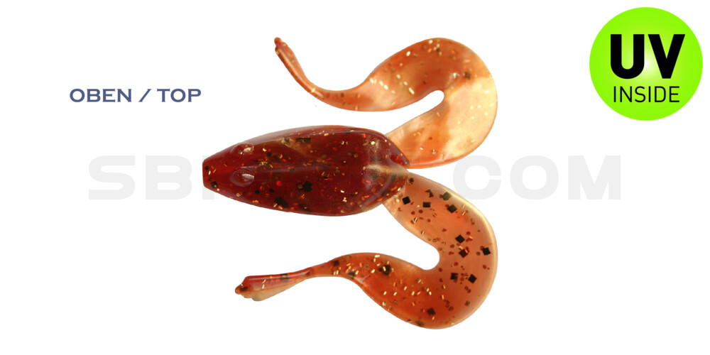 Frog 3" (ca. 8,0 cm) goldperl / motoroil Glitter