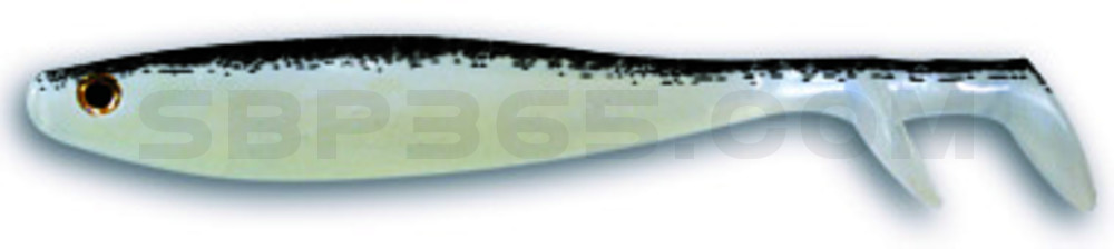 Fury Shad 5" (ca. 13 cm) perlweiss / schwarz