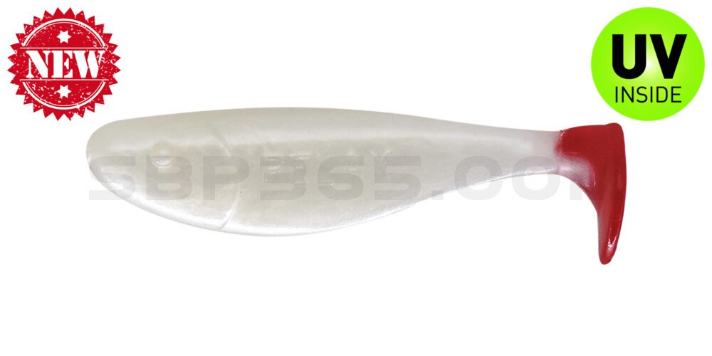 Jankes 2" (ca. 4,5 cm) perlweiss / red Tail