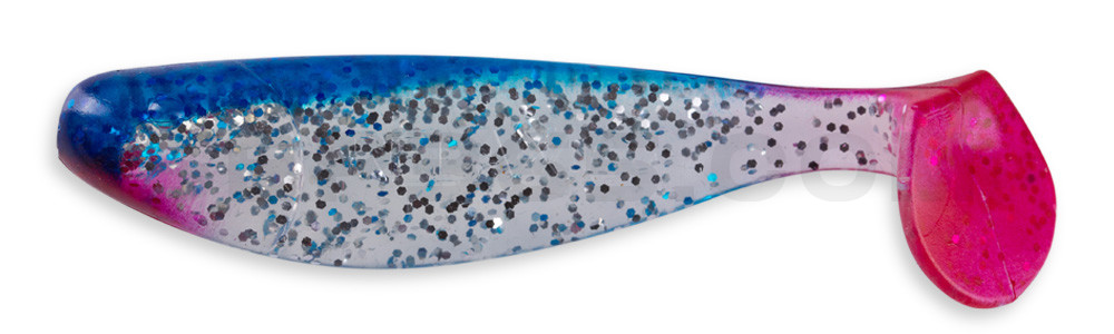 Jankes 4" (ca. 11,0 cm) klar silber-Glitter / blau