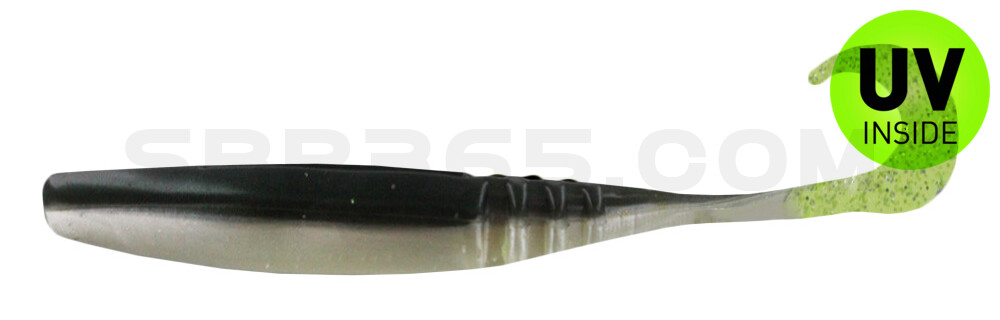 Jointed Jerk Minnow Curl Tail 3.75" (ca. 9 cm) im Zip Bag Tennessee Shad/Cht Glitter