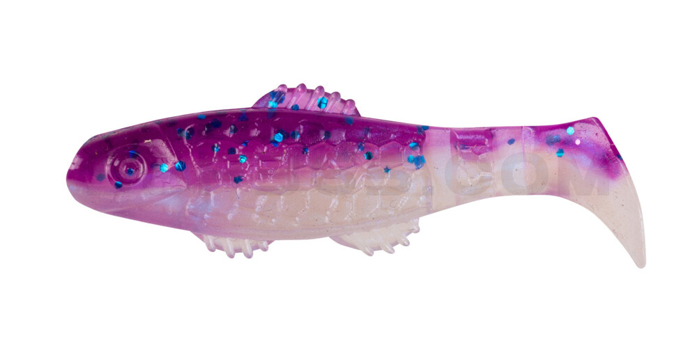 Killer Shad 2" (ca. 5,0 cm) blauperl / violett-electric blue Glitter