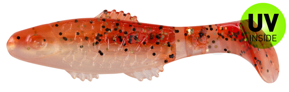 Killer Shad 3" (ca. 8,0 cm) goldperl / motoroil Glitter