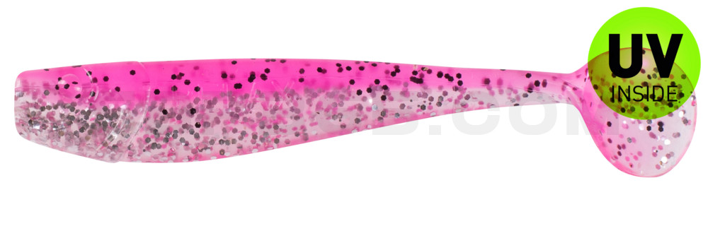 King-Shad 3" (ca. 8,0 cm) klar silber Glitter / hot pink Glitter