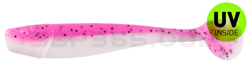 King-Shad 3" (ca. 8,0 cm) reinweiss / hot pink Glitter
