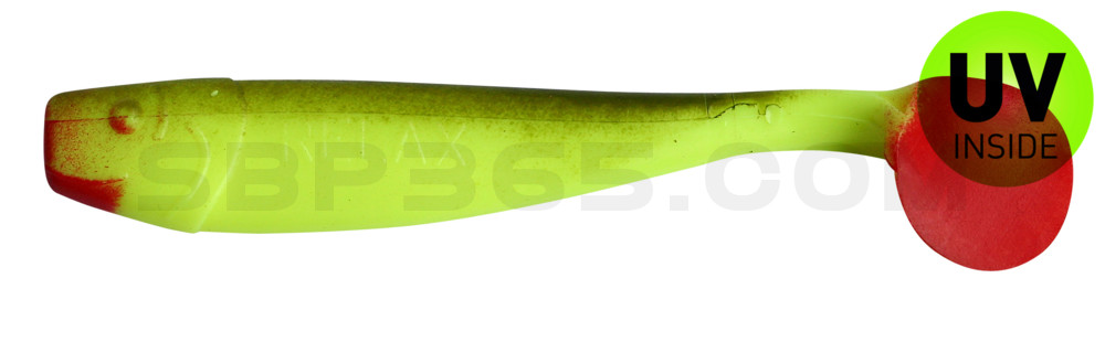 King-Shad 4" (ca. 11,0 cm) fluogelb / boddengrün