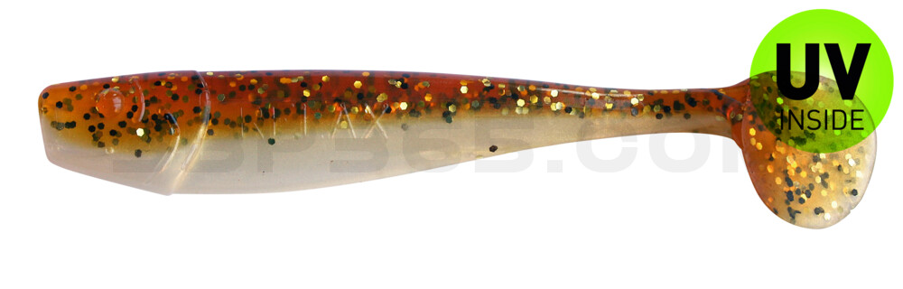 King-Shad 5" (ca. 14,0cm) goldperl / motoroil Glitter