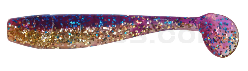 King-Shad 5" (ca. 14,0cm) klar gold Glitter  / violett-electric blue Glitter