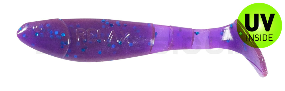 Kopyto-Classic 2,5" (ca.7,0 cm) crawfish-violett-electric blue-Glitter