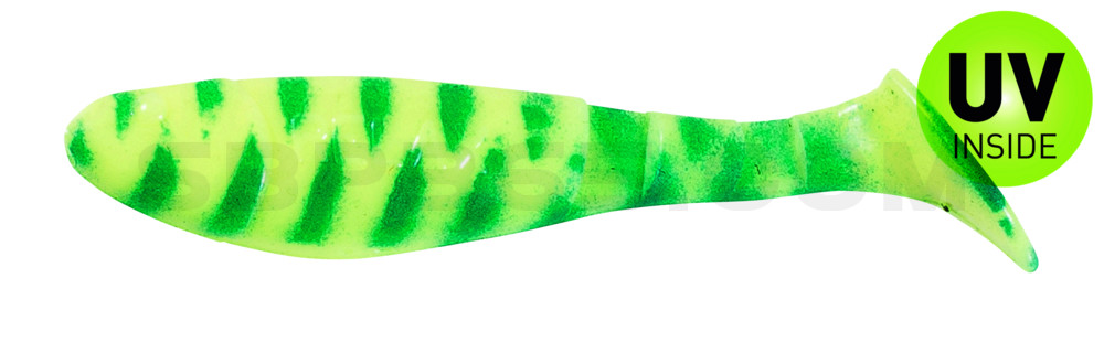 Kopyto-Classic 2,5" (ca.7,0 cm) fluogelb / blau