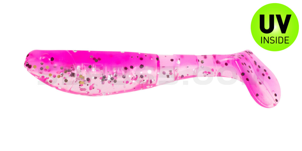 Kopyto-Classic 2,5" (ca.7,0 cm) klar silber Glitter / hot pink Glitter
