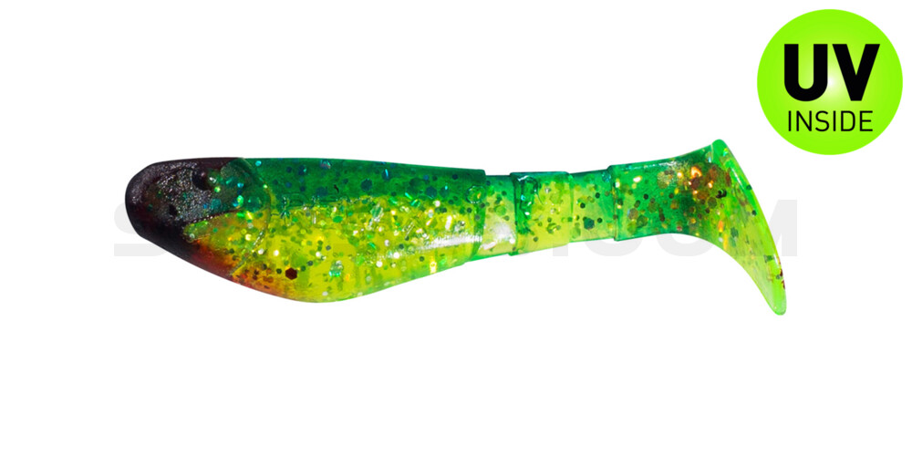 Kopyto-Classic 2" (ca. 5,0 cm) grün(chartreuse)-Glitter / blau