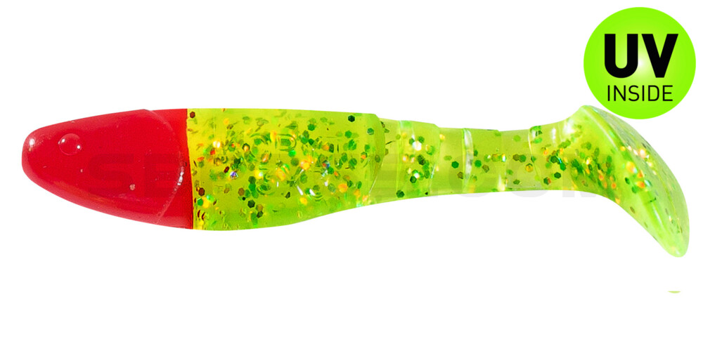Kopyto-Classic 3" (ca. 8,0 cm) grün(chartreuse)-glitter / red head