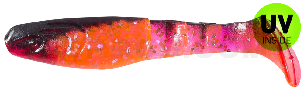 Kopyto-Classic 3" (ca. 8,0 cm) hot pink-Glitter / schwarz