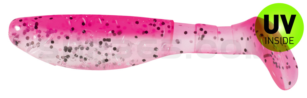 Kopyto-Classic 3" (ca. 8,0 cm) klar silber Glitter / hot pink Glitter