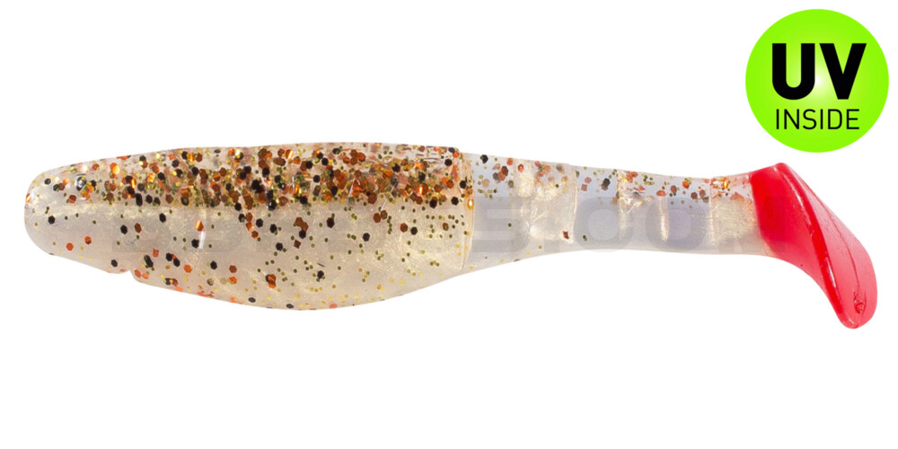 Kopyto-Classic 4" (ca. 11,0 cm) goldperl / Desert-Sand / red tail