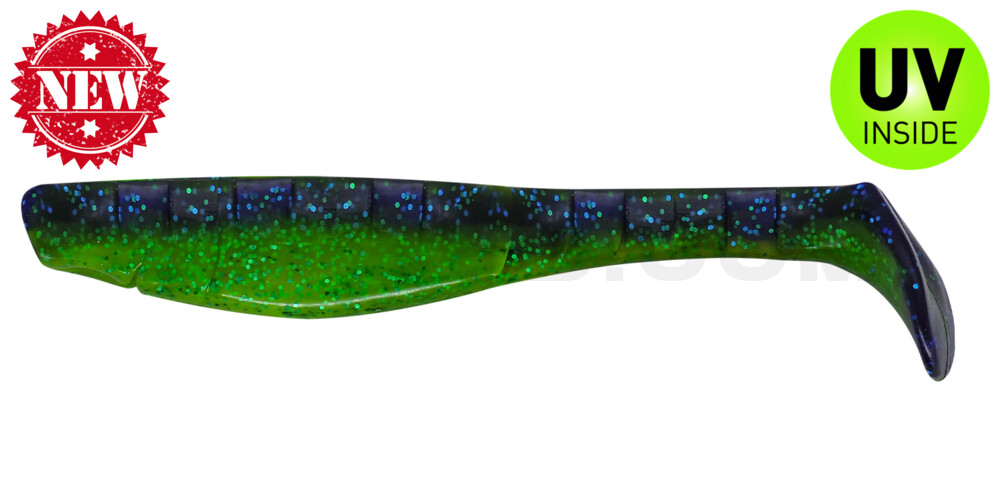 Kopyto-Classic 8" (ca. 20,0 cm) grün (chartreuse)-Glitter / blau-violett Glitter