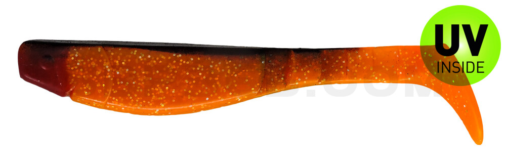 Kopyto-Classic 8" (ca. 20,0 cm) klar fluoorange-Glitter / schwarz