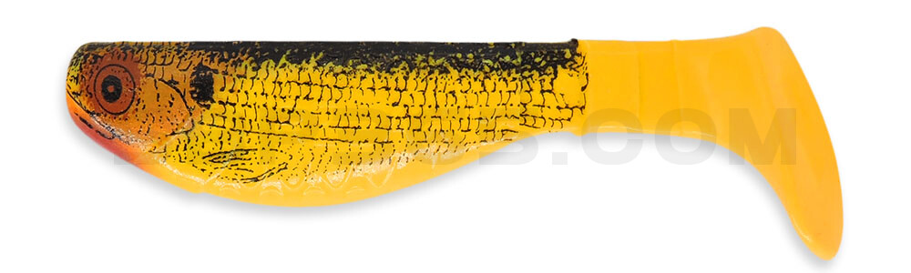 Kopyto-Nature 2,5" (ca.7,0 cm) gelb / Weißfisch
