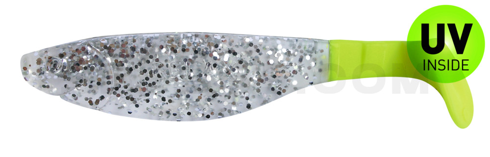 Kopyto-River 4" (ca. 11,0 cm) klar silber-glitter / fire tail