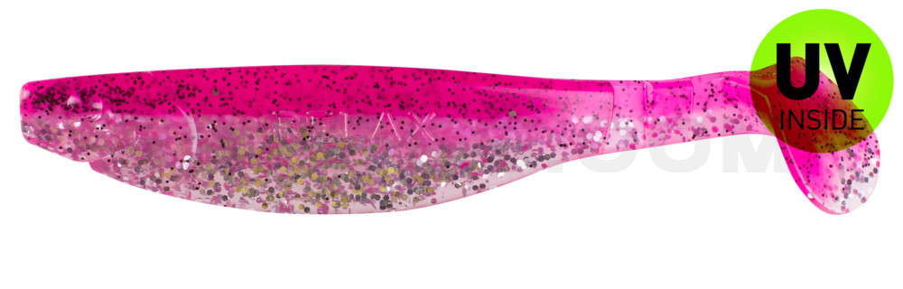 Kopyto-River 4" (ca. 11,0 cm) klar silber Glitter / hot pink Glitter