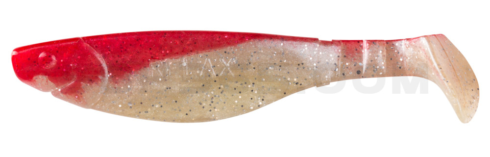 Kopyto-River 4" (ca. 11,0 cm) perlweiss-Glitter / rot