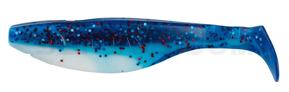 Kopyto-River 4" (ca. 11,0 cm) reinweiss / klar blau Glitter