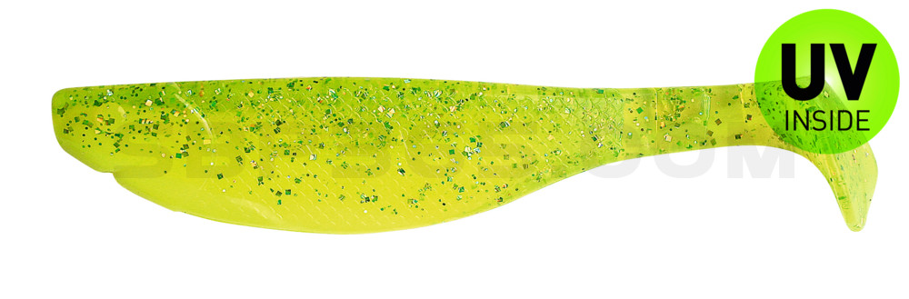 Kopyto-River 5" (ca. 13,0 cm) fluogelb  / fluogrün-Glitter