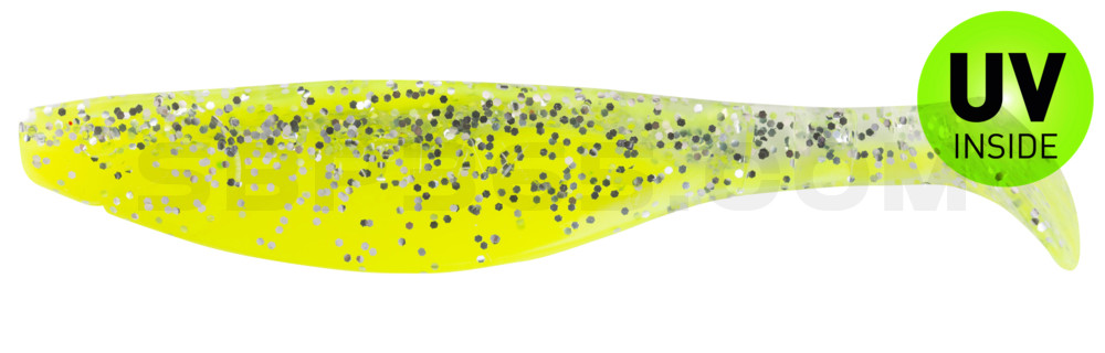 Kopyto-River 5" (ca. 13,0 cm) fluogelb / klar silber glitter