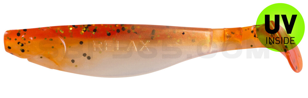 Kopyto-River 5" (ca. 13,0 cm) goldperl / motoroil Glitter