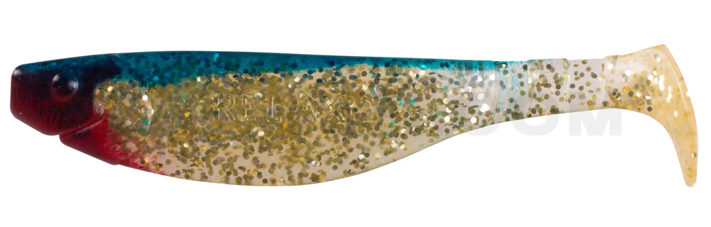 Kopyto-River 5" (ca. 13,0 cm) klar gold-Glitter / blau