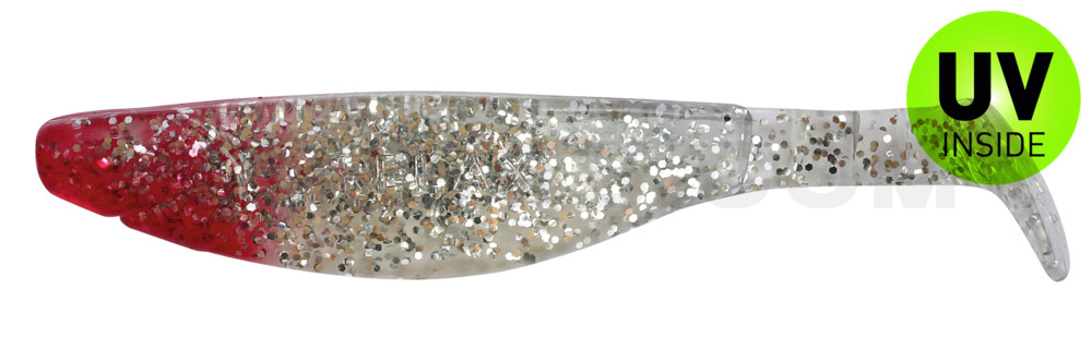 Kopyto-River 5" (ca. 13,0 cm) klar silber-glitter / red head