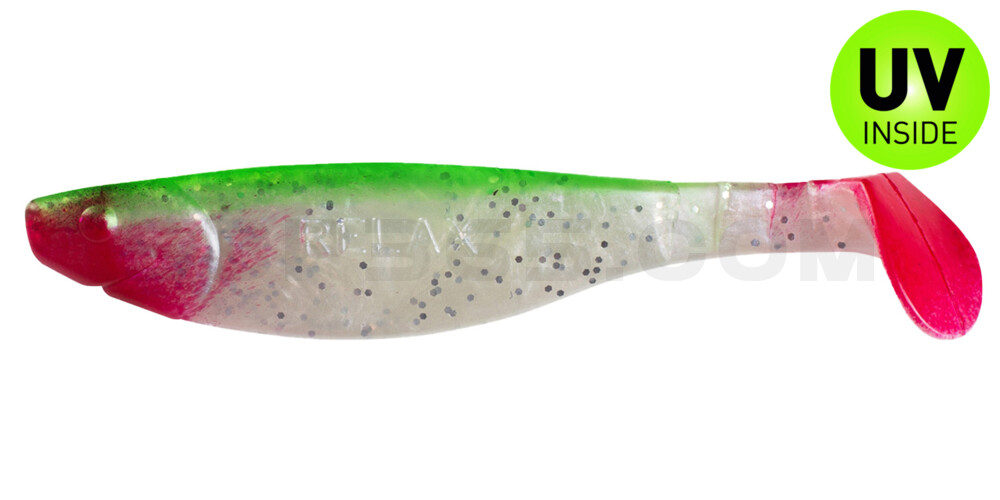 Kopyto-River 5" (ca. 13,0 cm) perlweiss-Glitter / grün