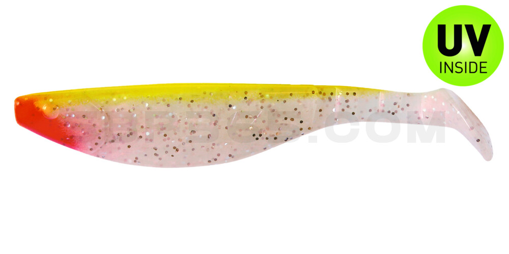 Kopyto-River 6" (ca. 16,0 cm) perl-Glitter / fluogelb