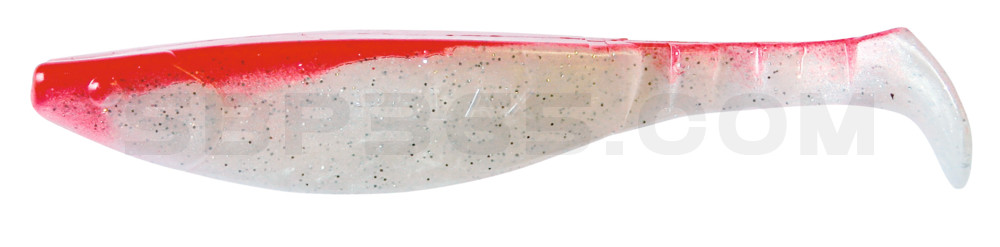 Kopyto-River 6" (ca. 16,0 cm) perlweiss-Glitter / rot