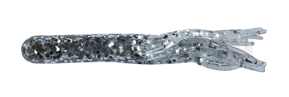Medium Tube 2,5" (ca. 6,4 cm) klar silber-glitter
